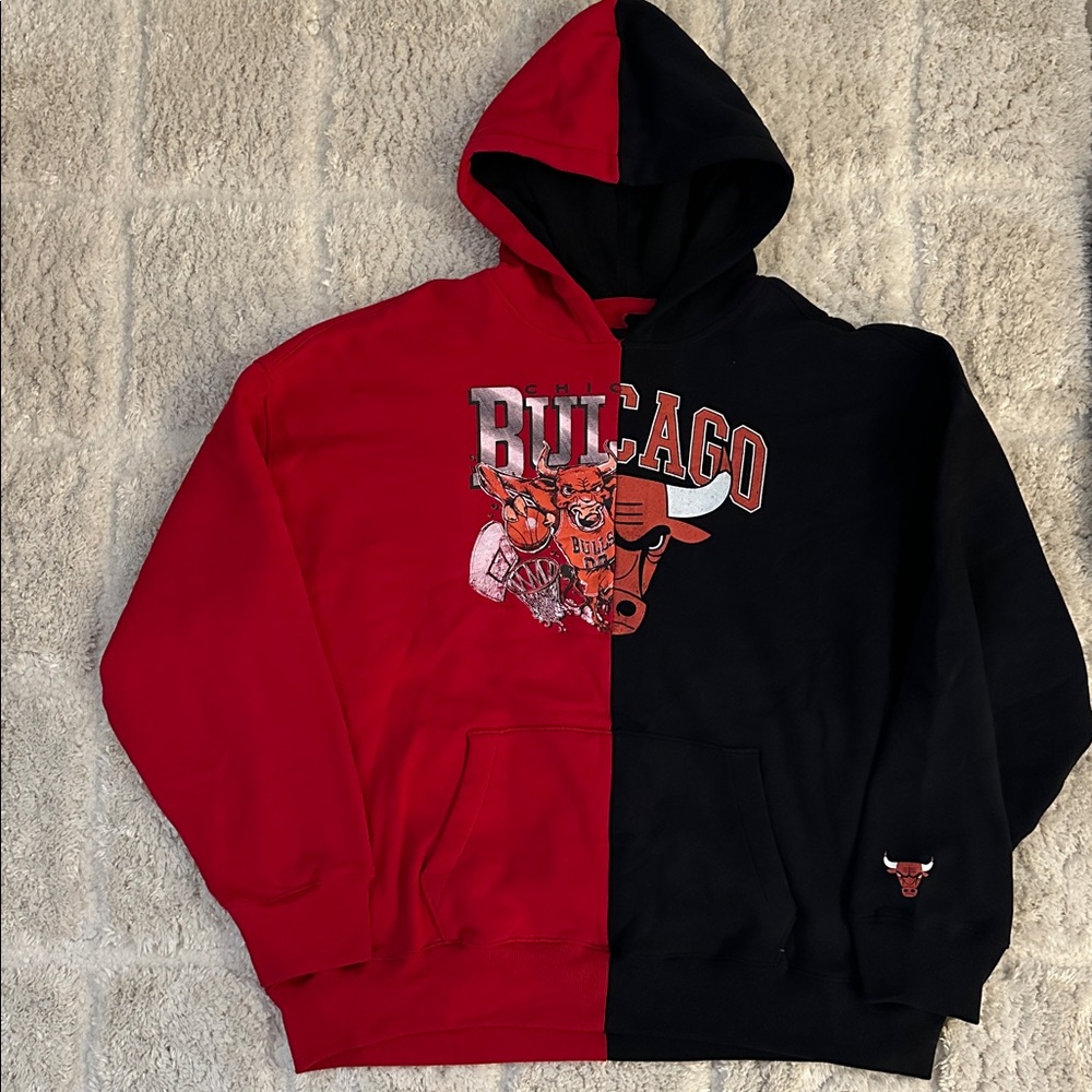 Hollister Red and Black Men's Sweater